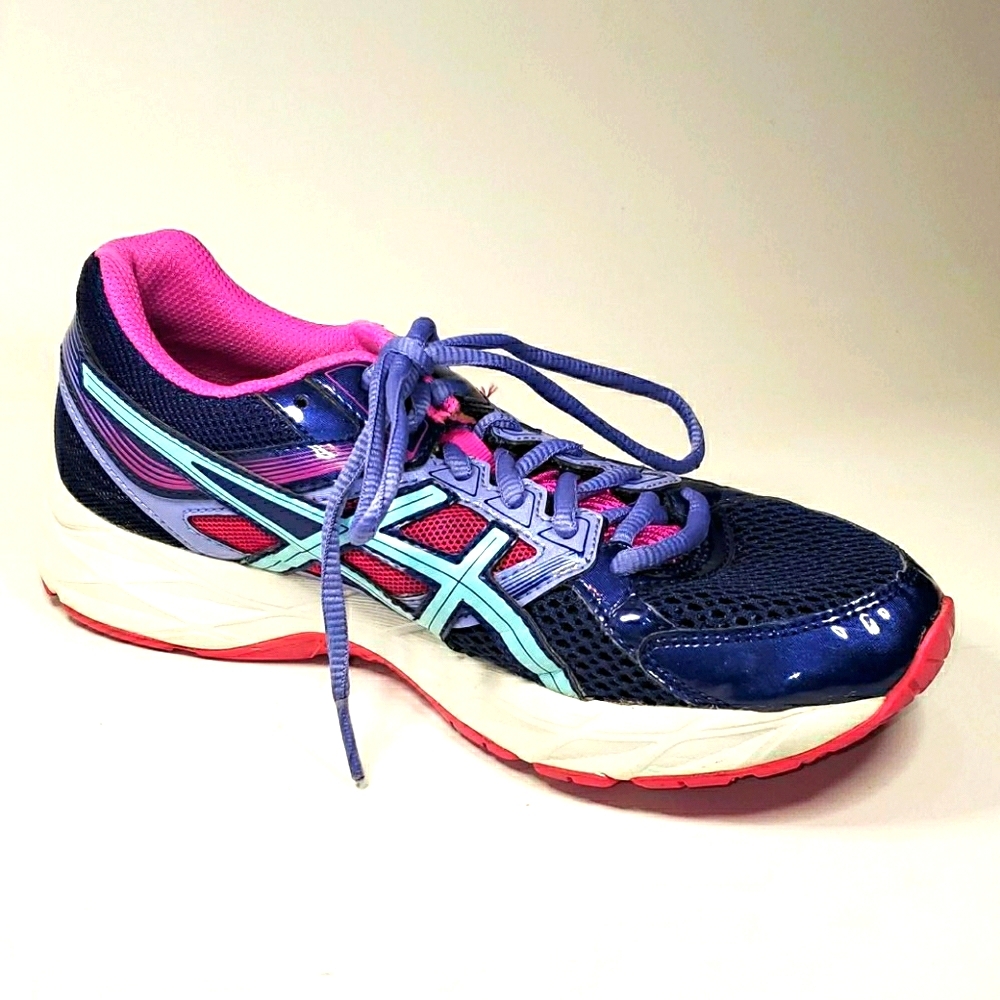 ASICS Gel Contend 3 T5F9N Blue Pink Aqua Women's Running Sneakers EUC